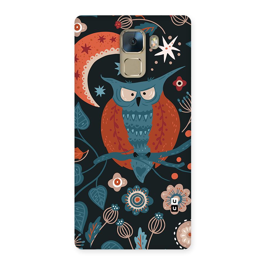 Nordic Arts Owl Moon Back Case for Honor 7