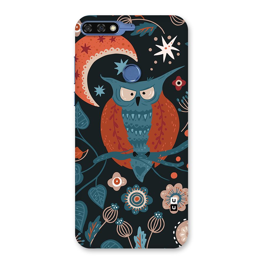 Nordic Arts Owl Moon Back Case for Honor 7C