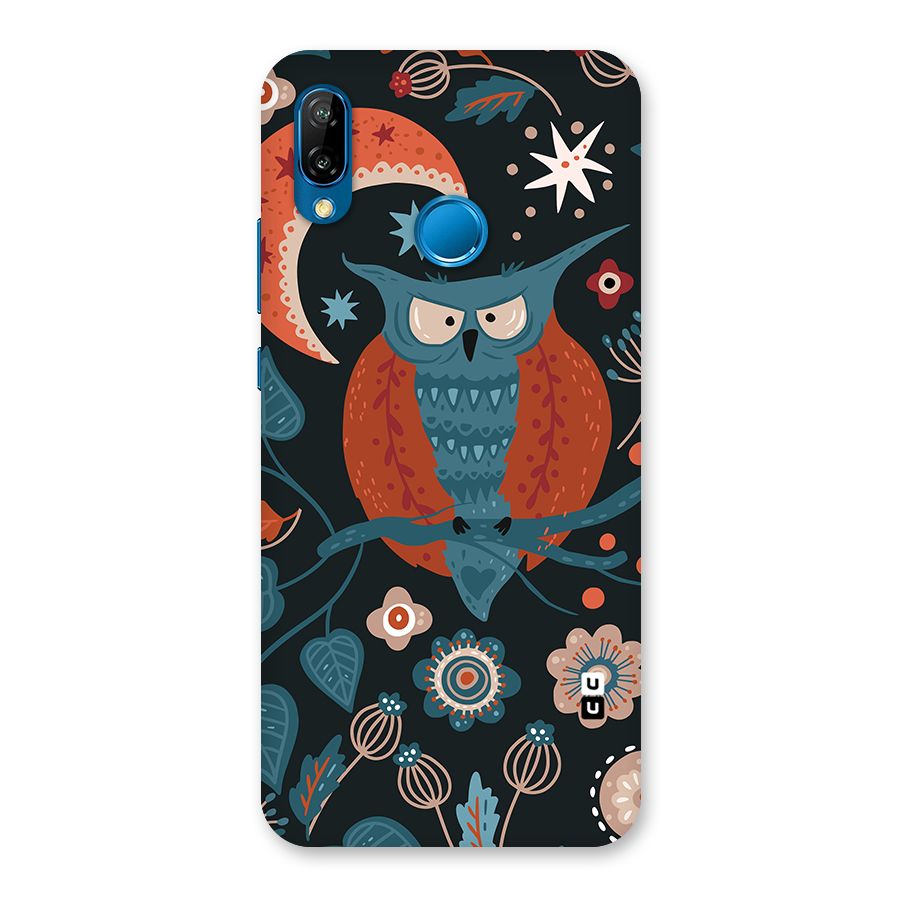 Nordic Arts Owl Moon Back Case for Huawei P20 Lite