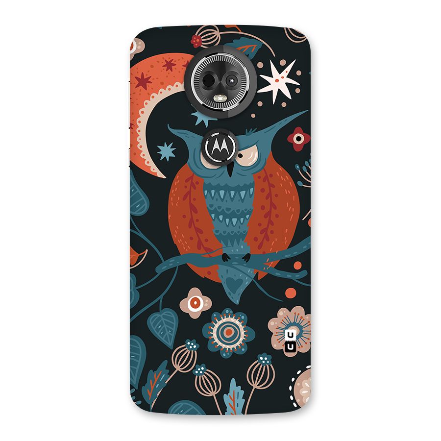 Nordic Arts Owl Moon Back Case for Moto E5 Plus