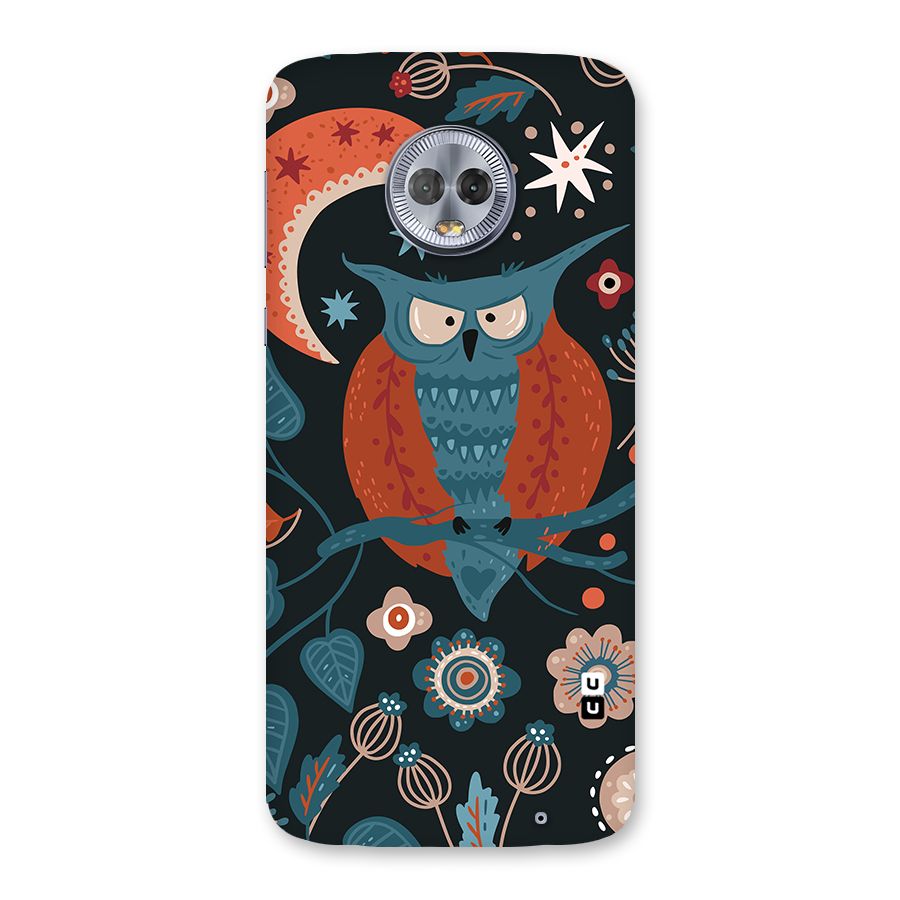 Nordic Arts Owl Moon Back Case for Moto G6 Plus