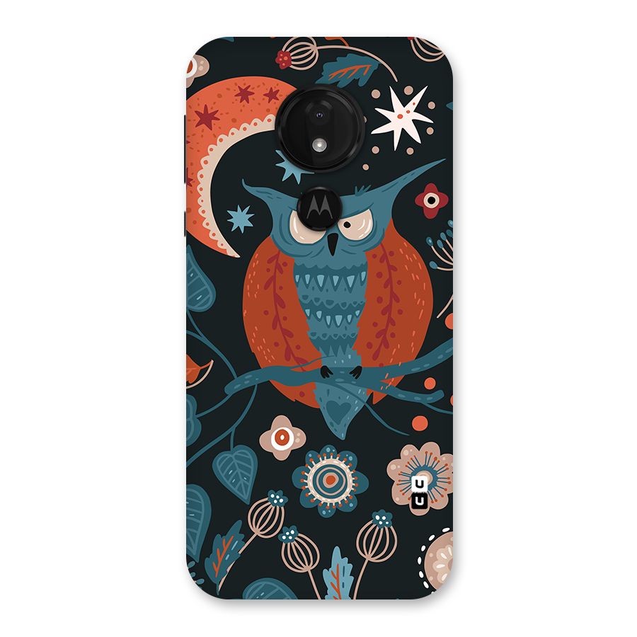 Nordic Arts Owl Moon Back Case for Moto G7 Power