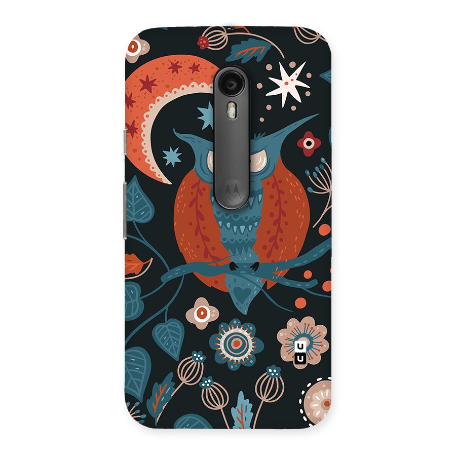 Nordic Arts Owl Moon Back Case for Moto G Turbo
