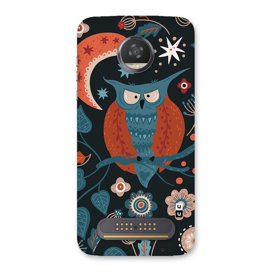 Nordic Arts Owl Moon Back Case for Moto Z2 Play