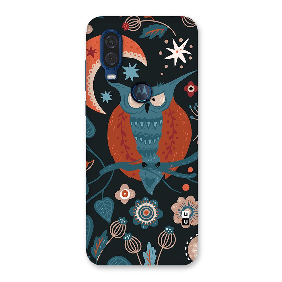 Nordic Arts Owl Moon Back Case for Motorola One Vision