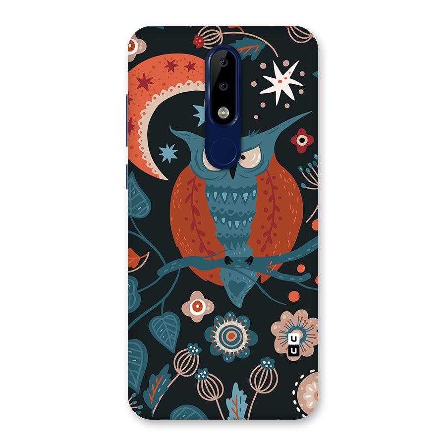Nordic Arts Owl Moon Back Case for Nokia 5.1 Plus