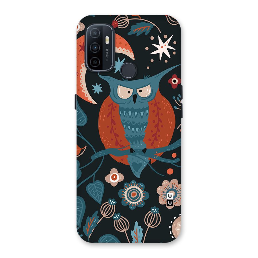 Nordic Arts Owl Moon Back Case for Oppo A32