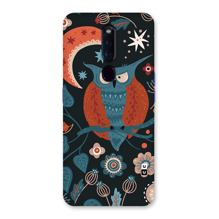 Nordic Arts Owl Moon Back Case for Oppo F11 Pro