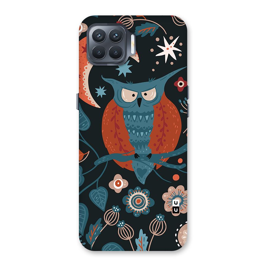 Nordic Arts Owl Moon Back Case for Oppo F17 Pro