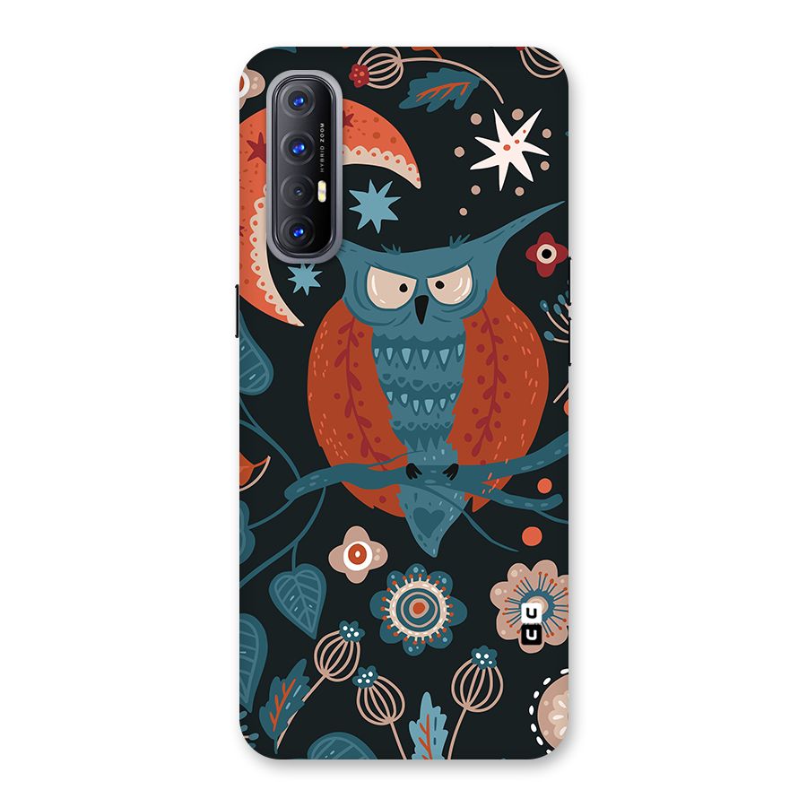 Nordic Arts Owl Moon Back Case for Oppo Reno3 Pro
