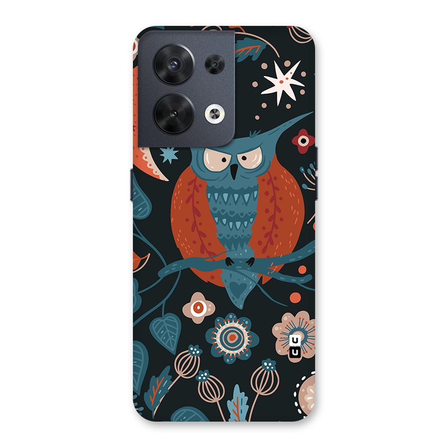 Nordic Arts Owl Moon Back Case for Oppo Reno8 5G