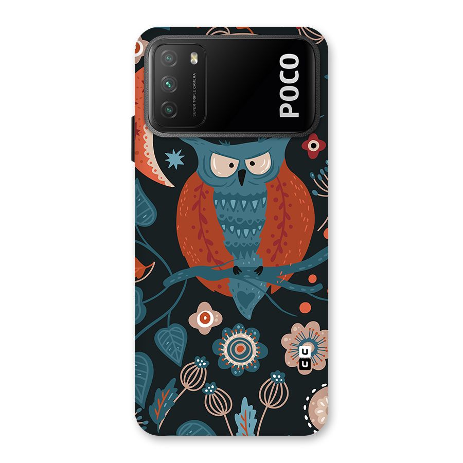 Nordic Arts Owl Moon Back Case for Poco M3