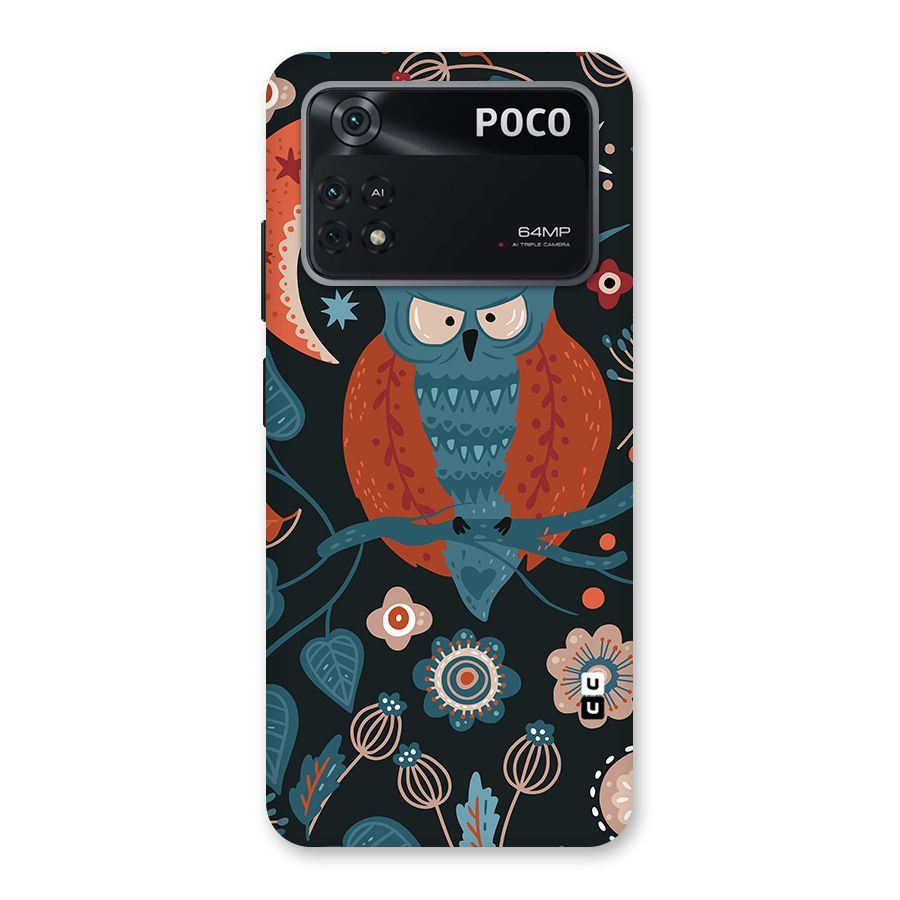 Nordic Arts Owl Moon Back Case for Poco M4 Pro 4G