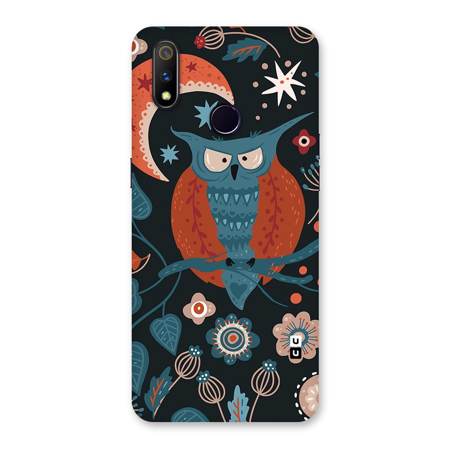 Nordic Arts Owl Moon Back Case for Realme 3 Pro