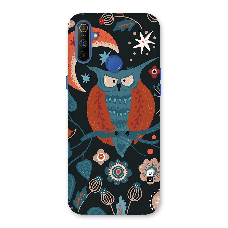 Nordic Arts Owl Moon Back Case for Realme Narzo 10A