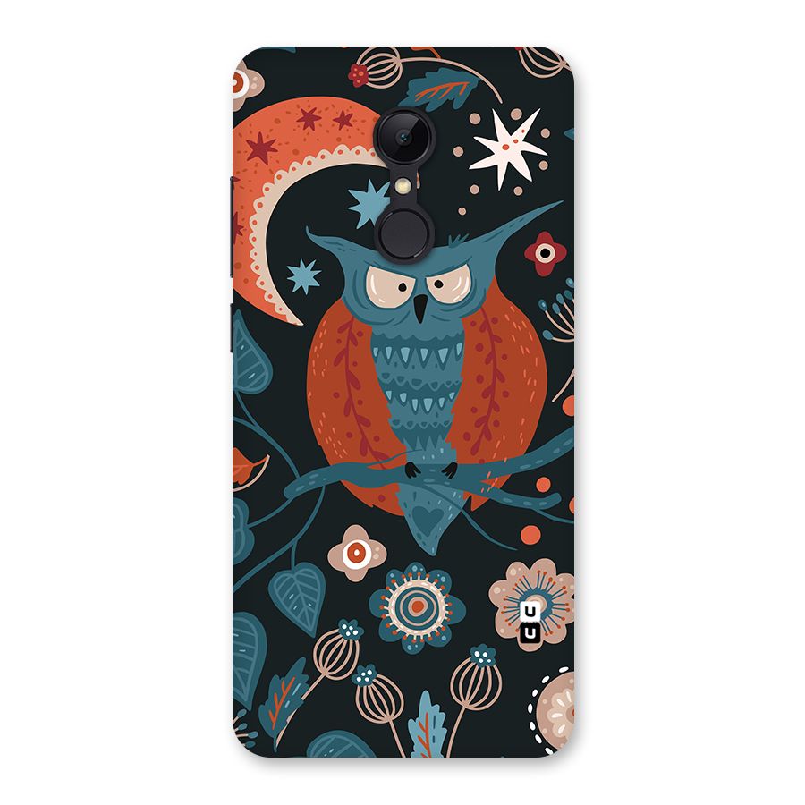 Nordic Arts Owl Moon Back Case for Redmi 5