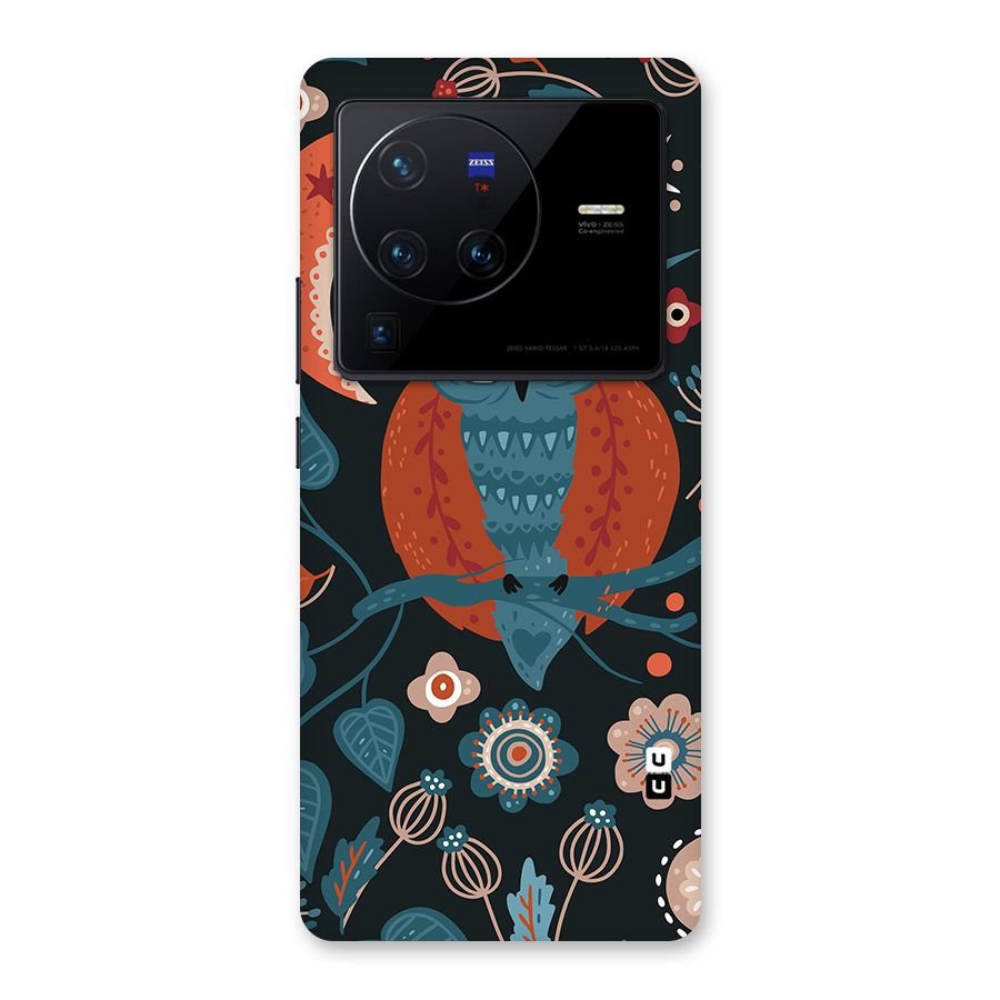 Nordic Arts Owl Moon Back Case for Vivo X80 Pro