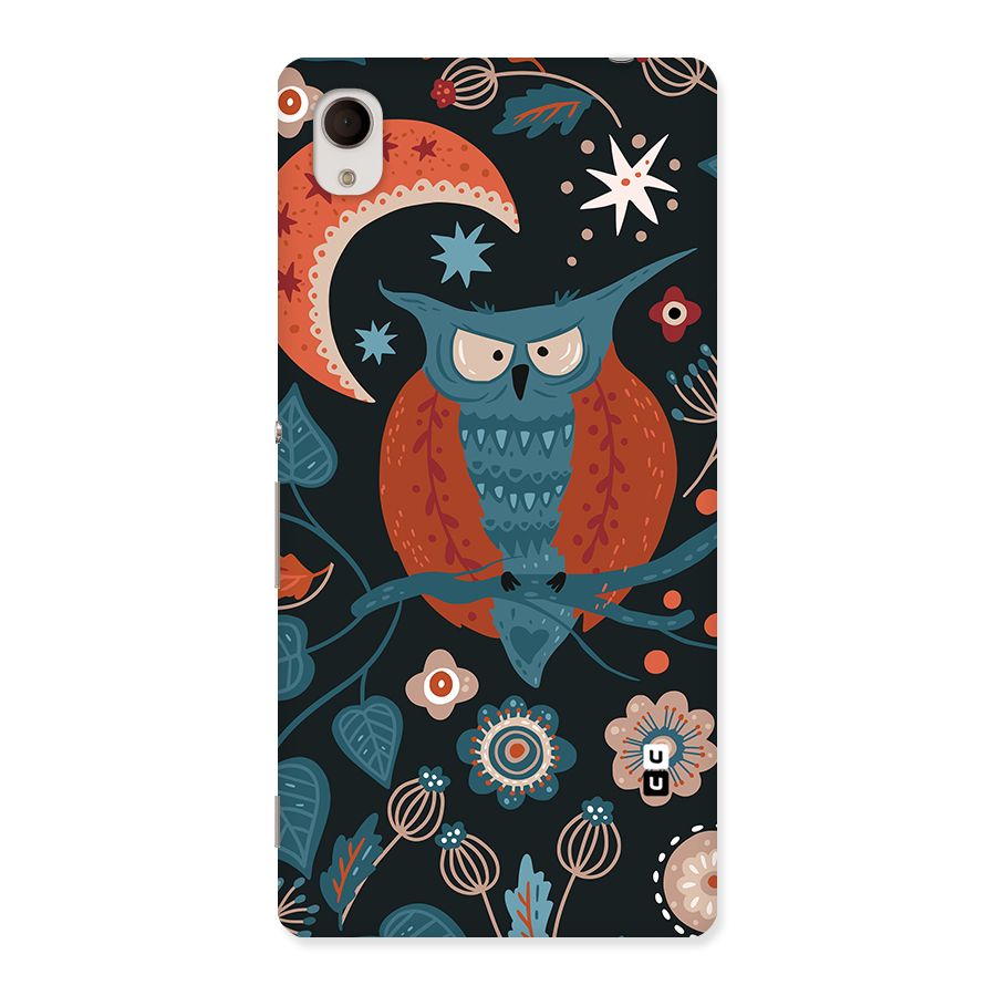 Nordic Arts Owl Moon Back Case for Xperia M4 Aqua