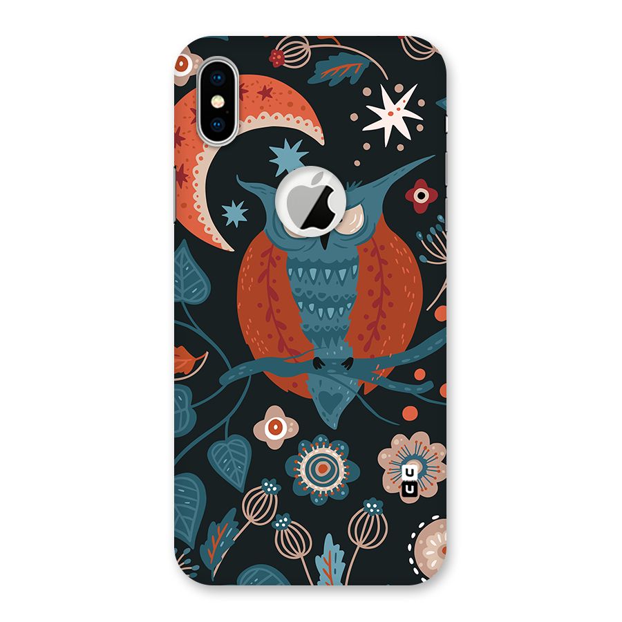 Nordic Arts Owl Moon Back Case for iPhone X Logo Cut