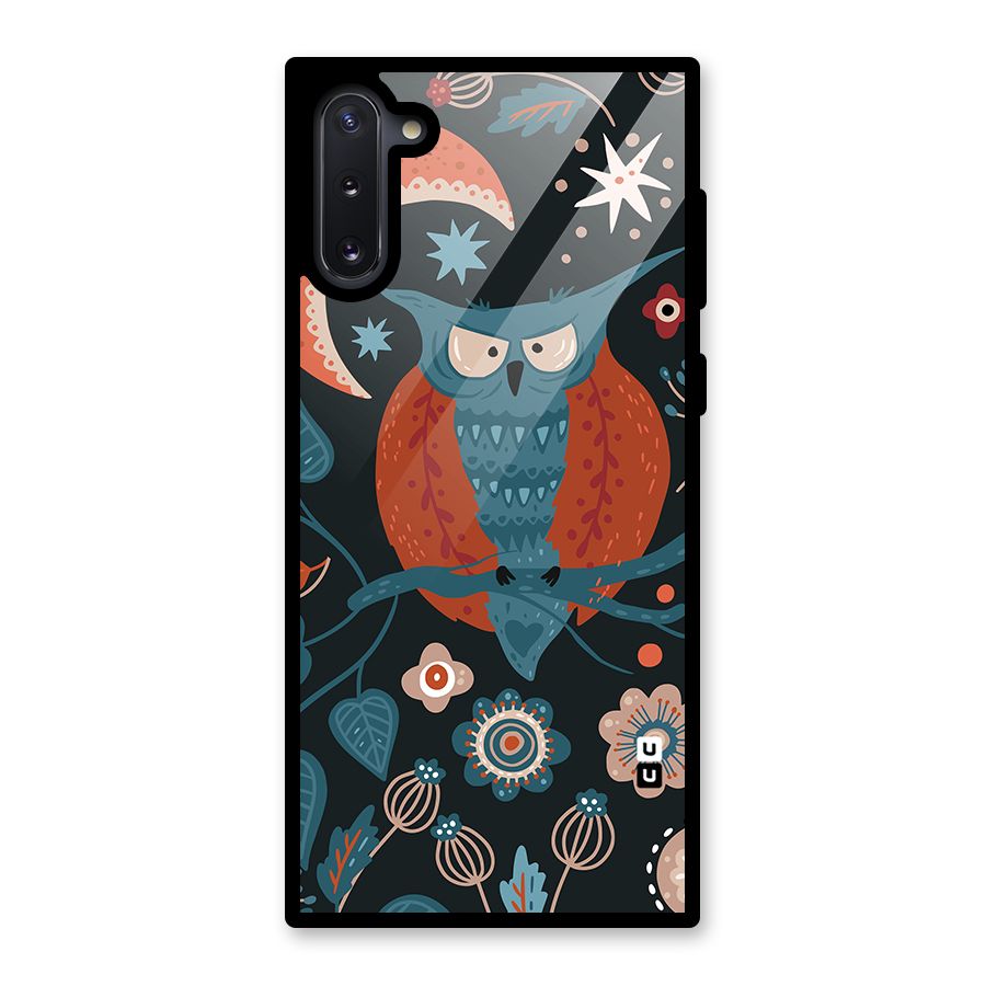 Nordic Arts Owl Moon Glass Back Case for Galaxy Note 10