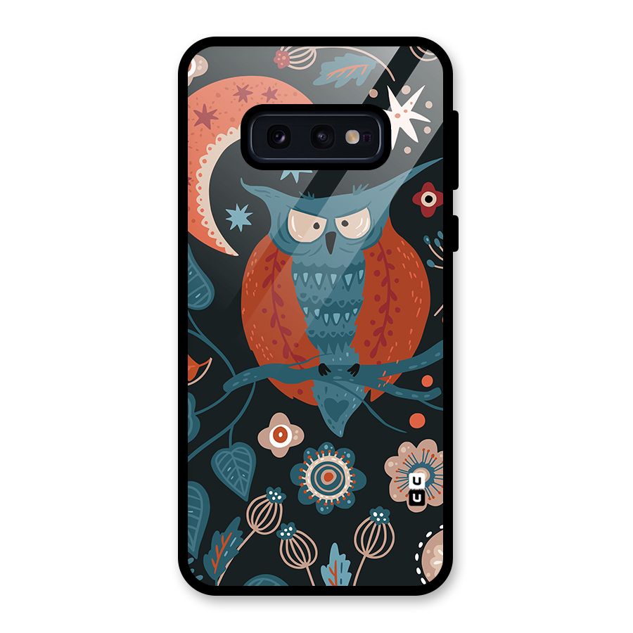 Nordic Arts Owl Moon Glass Back Case for Galaxy S10e