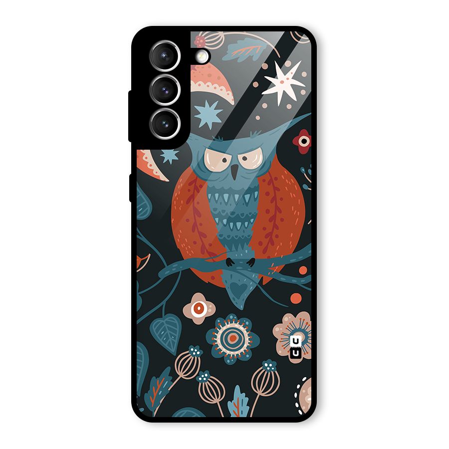 Nordic Arts Owl Moon Glass Back Case for Galaxy S21 5G