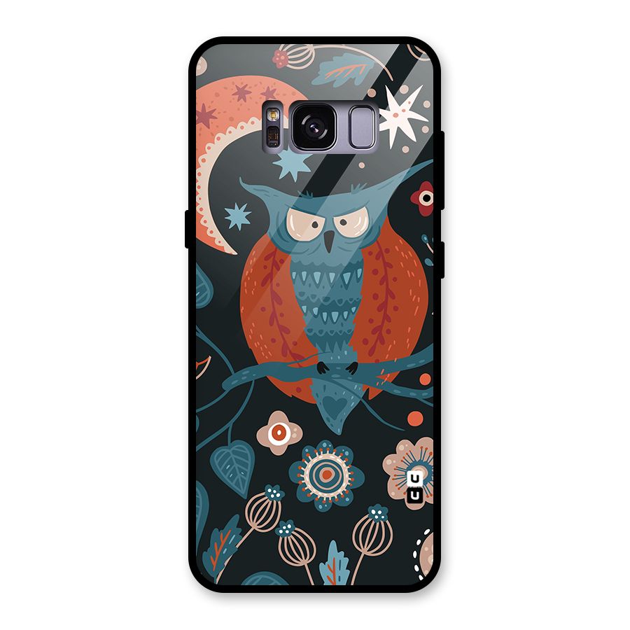 Nordic Arts Owl Moon Glass Back Case for Galaxy S8