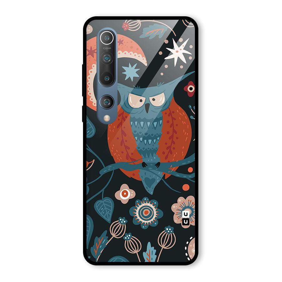 Nordic Arts Owl Moon Glass Back Case for Mi 10