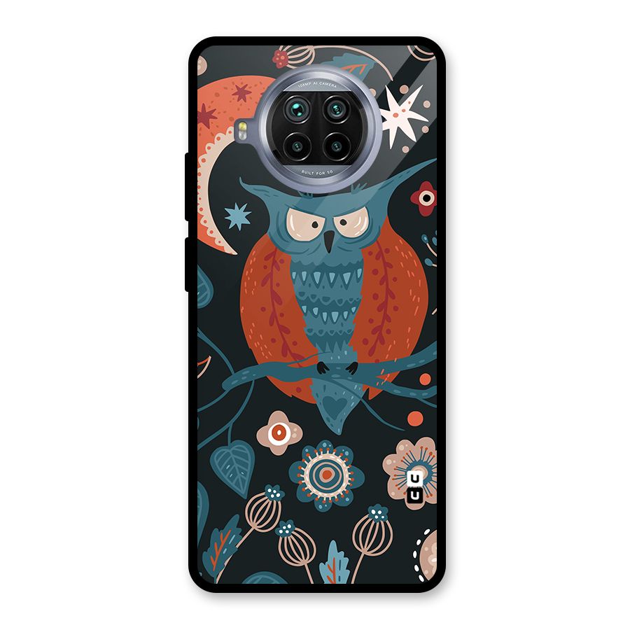 Nordic Arts Owl Moon Glass Back Case for Mi 10i
