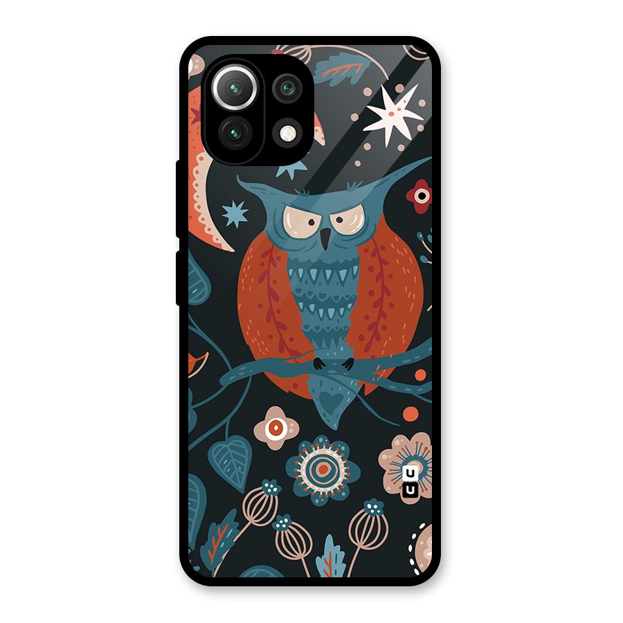 Nordic Arts Owl Moon Glass Back Case for Mi 11 Lite NE 5G