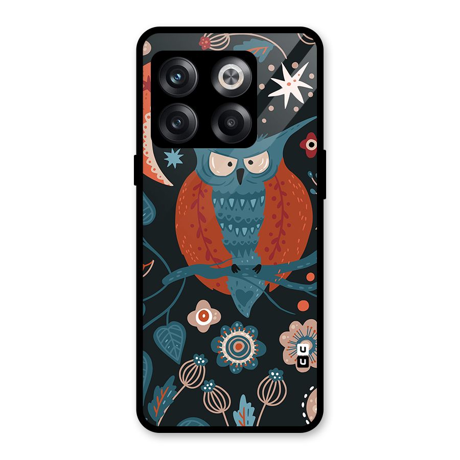 Nordic Arts Owl Moon Glass Back Case for OnePlus 10T