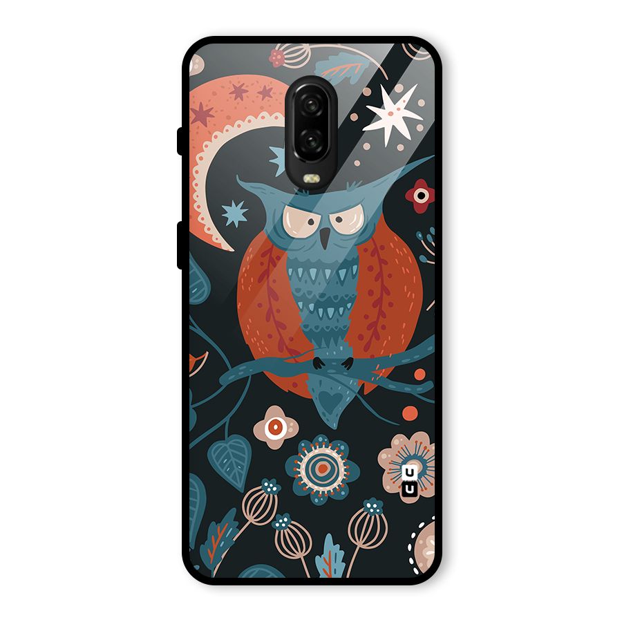 Nordic Arts Owl Moon Glass Back Case for OnePlus 6T