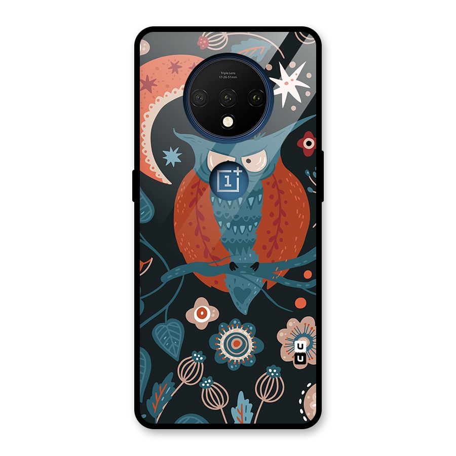 Nordic Arts Owl Moon Glass Back Case for OnePlus 7T