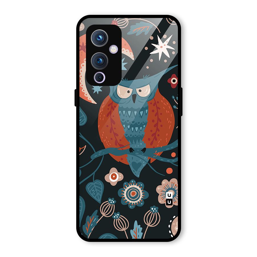 Nordic Arts Owl Moon Glass Back Case for OnePlus 9