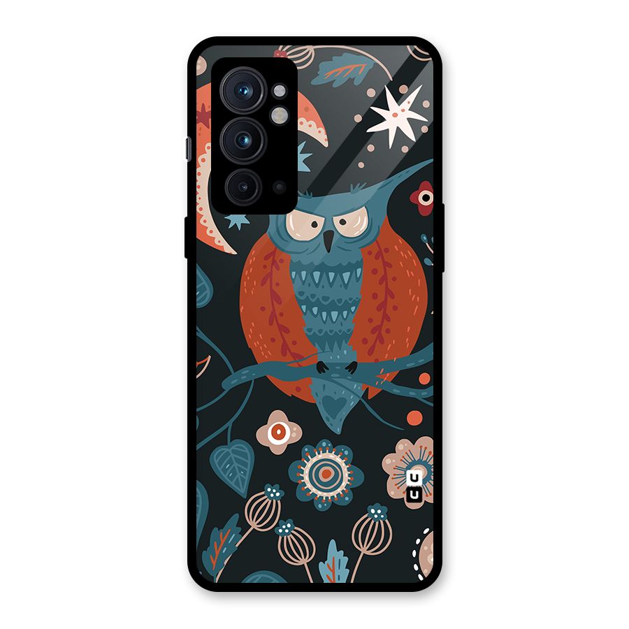 Nordic Arts Owl Moon Glass Back Case for OnePlus 9RT 5G