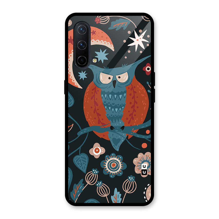 Nordic Arts Owl Moon Glass Back Case for OnePlus Nord CE 5G