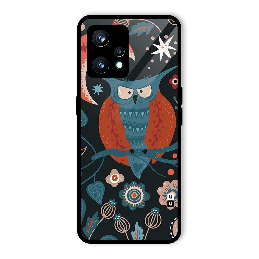 Nordic Arts Owl Moon Glass Back Case for Realme 9 Pro Plus 5G