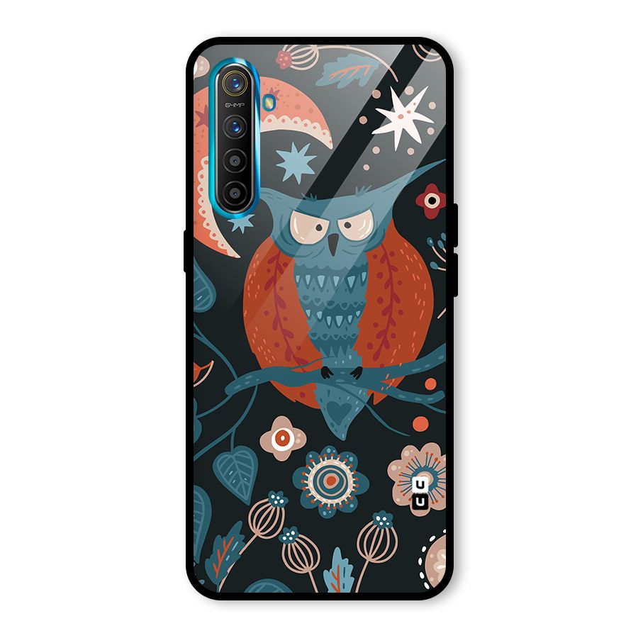 Nordic Arts Owl Moon Glass Back Case for Realme XT