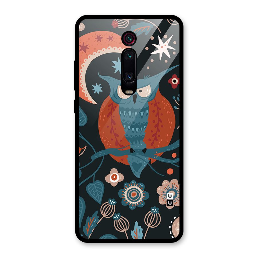 Nordic Arts Owl Moon Glass Back Case for Redmi K20