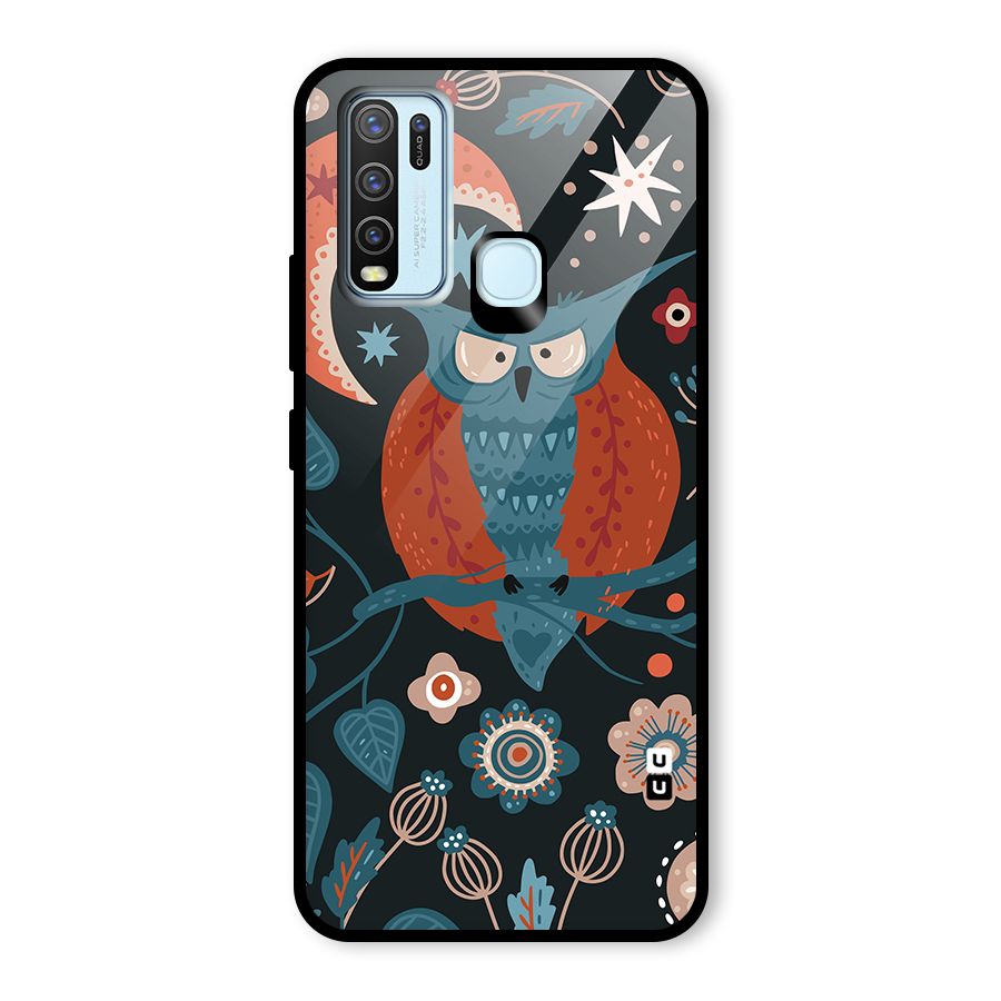 Nordic Arts Owl Moon Glass Back Case for Vivo Y50