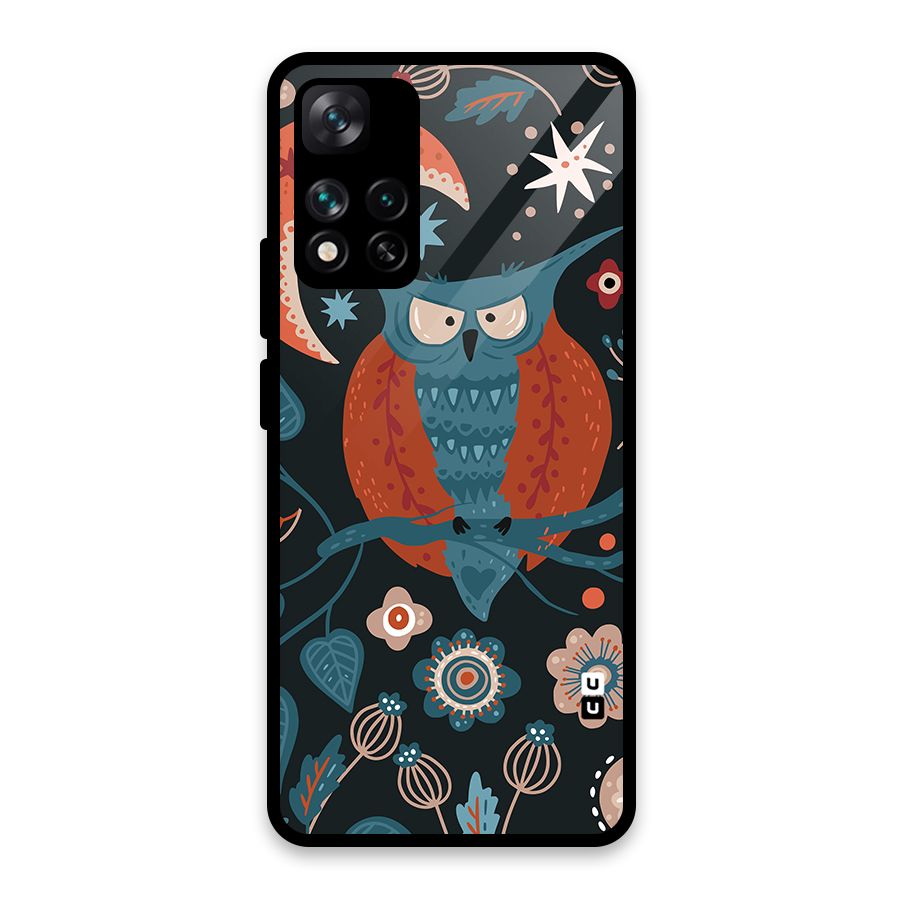 Nordic Arts Owl Moon Glass Back Case for Xiaomi 11i HyperCharge 5G