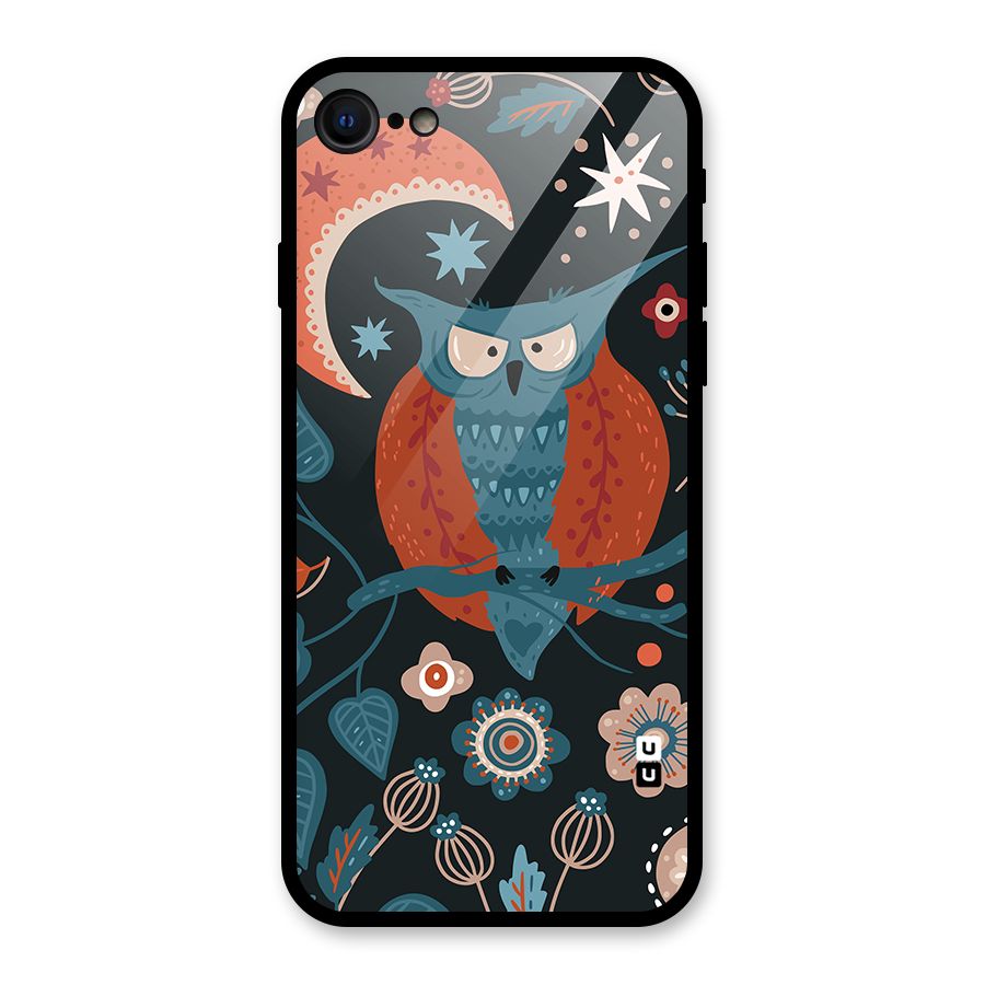 Nordic Arts Owl Moon Glass Back Case for iPhone 7