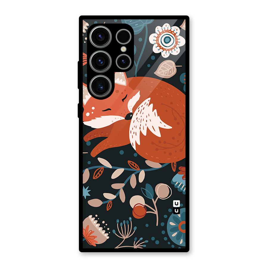 Nordic Arts Sleeping Fox Glass Back Case for Galaxy S23 Ultra