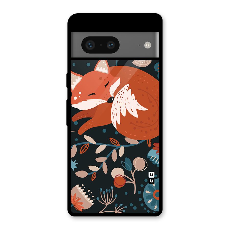 Nordic Arts Sleeping Fox Glass Back Case for Google Pixel 7
