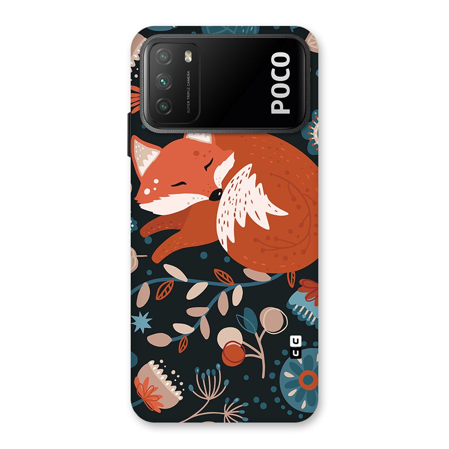 Nordic Arts Sleeping Fox Back Case for Poco M3