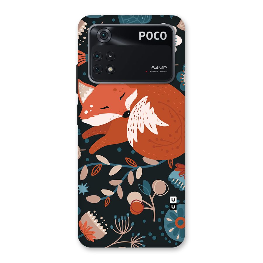 Nordic Arts Sleeping Fox Back Case for Poco M4 Pro 4G