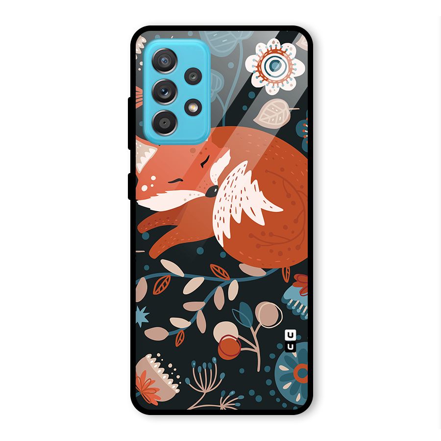 Nordic Arts Sleeping Fox Glass Back Case for Galaxy A52