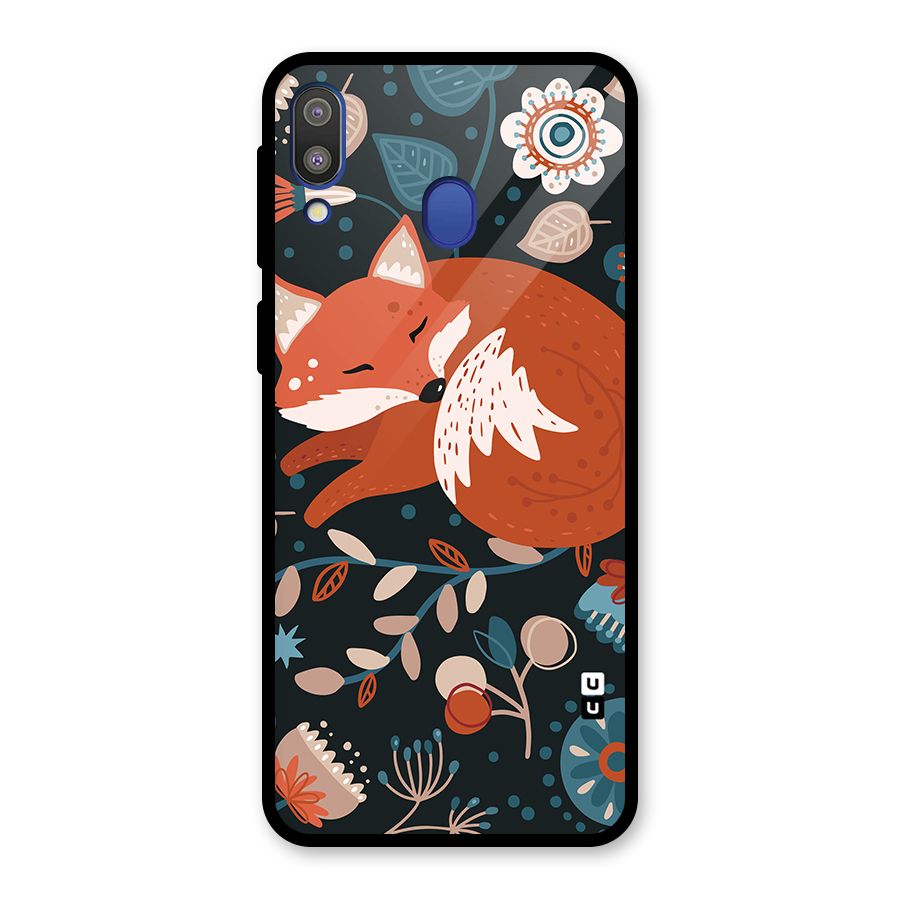 Nordic Arts Sleeping Fox Glass Back Case for Galaxy M20