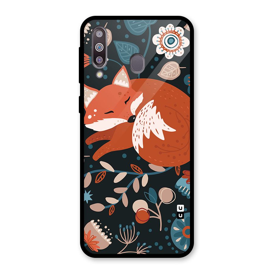 Nordic Arts Sleeping Fox Glass Back Case for Galaxy M30