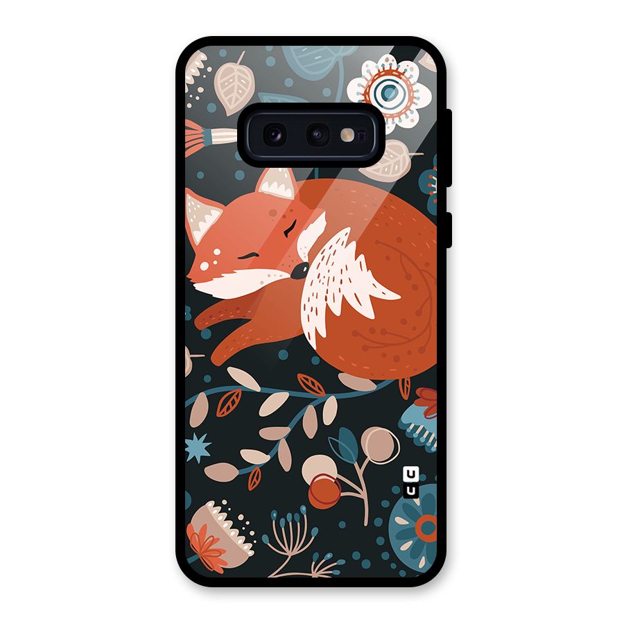 Nordic Arts Sleeping Fox Glass Back Case for Galaxy S10e